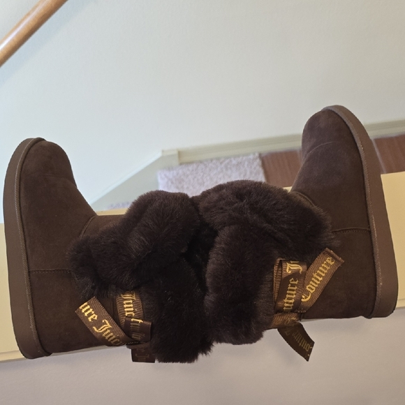 Juicy Couture Womens Chocolate Fur Boots - Picture 6 of 13